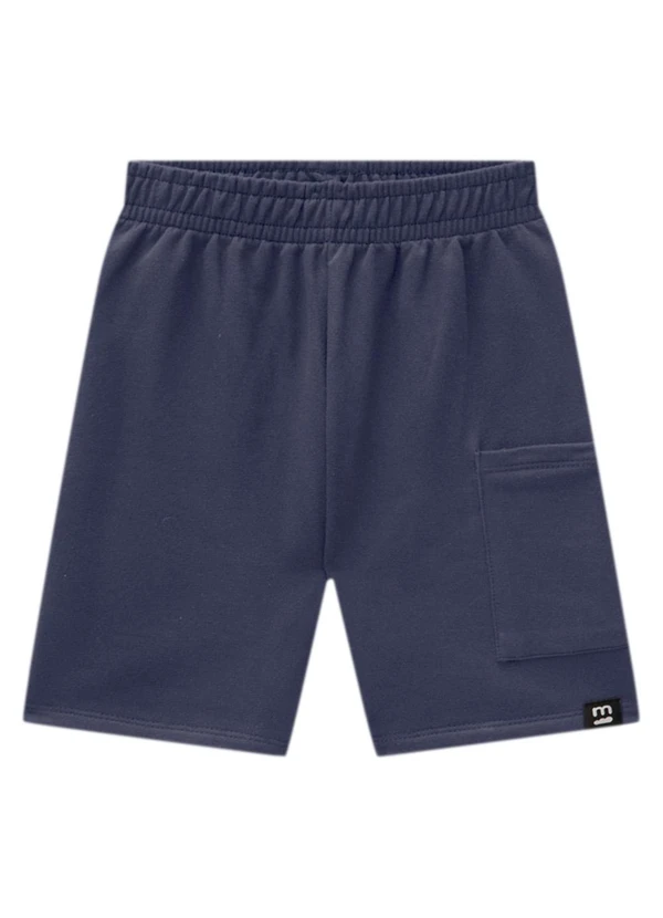 Marlan - Conjunto Camiseta e Bermuda em Moletinho Azul 2