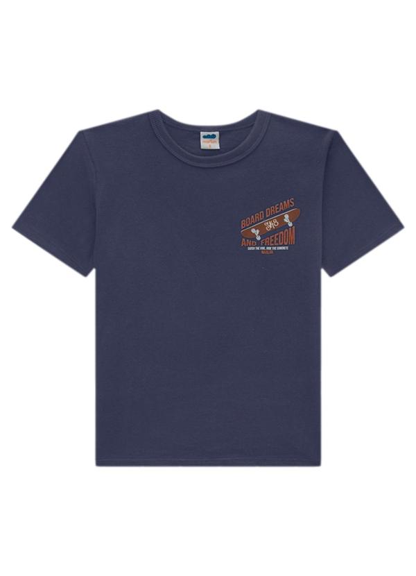 Marlan - Conjunto Camiseta e Bermuda em Moletinho Azul