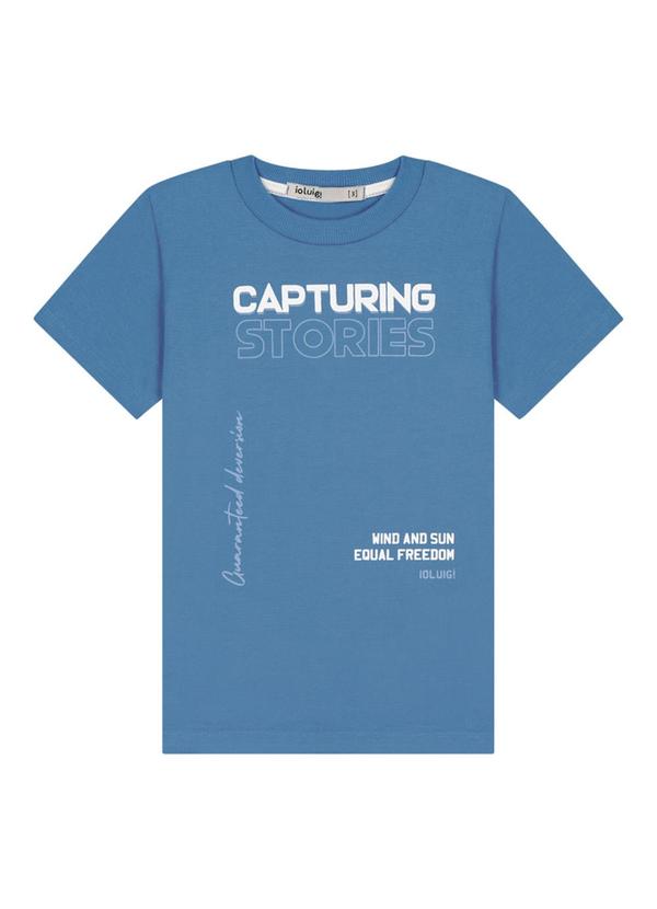 Ioluig - Conjunto Camiseta e Bermuda em Moletinho Azul 2