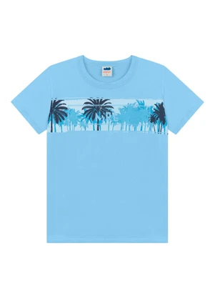 Marlan - Conjunto Camiseta e Bermuda em Moletinho Azul - MARLAN