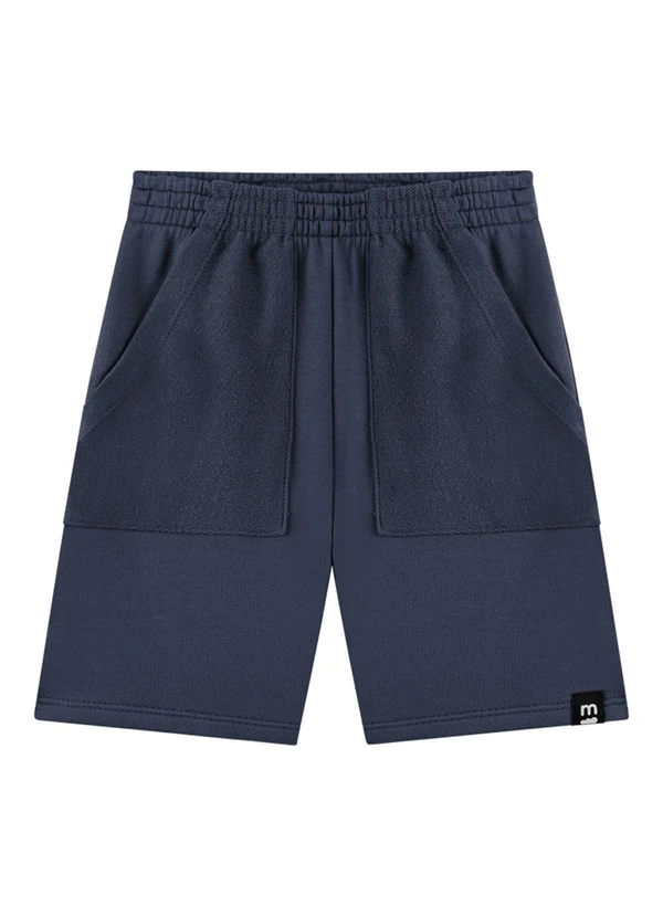 Marlan - Conjunto Camiseta e Bermuda em Moletinho Azul 3