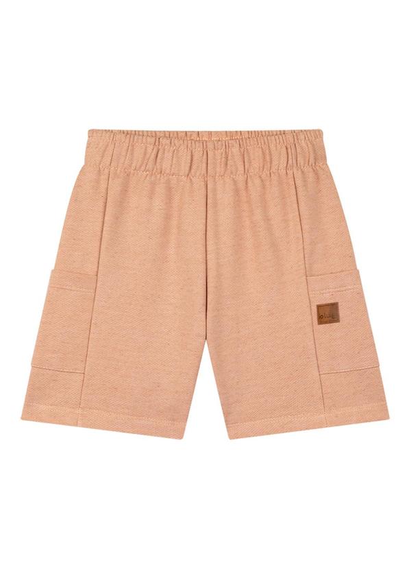 Ioluig - Conjunto Camiseta e Bermuda em Moletinho Bege 3