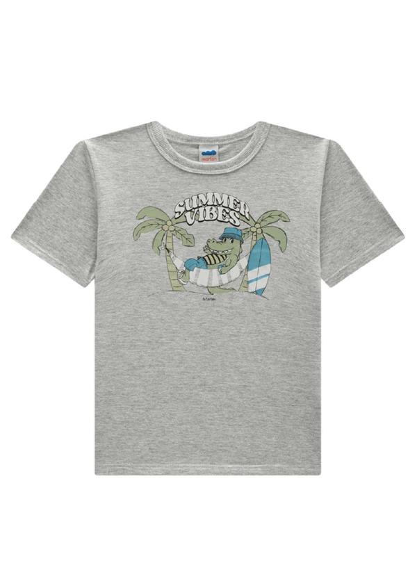 Marlan - Conjunto Camiseta e Bermuda em Moletinho Cinza 2
