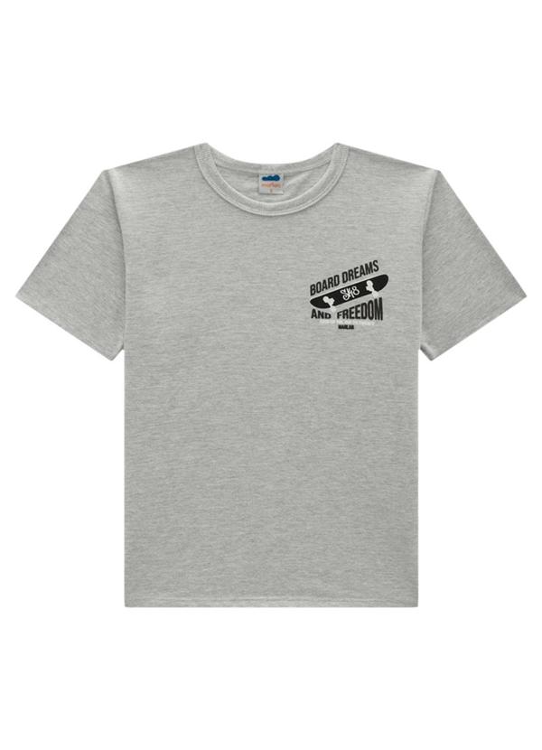 Marlan - Conjunto Camiseta e Bermuda em Moletinho Cinza 2