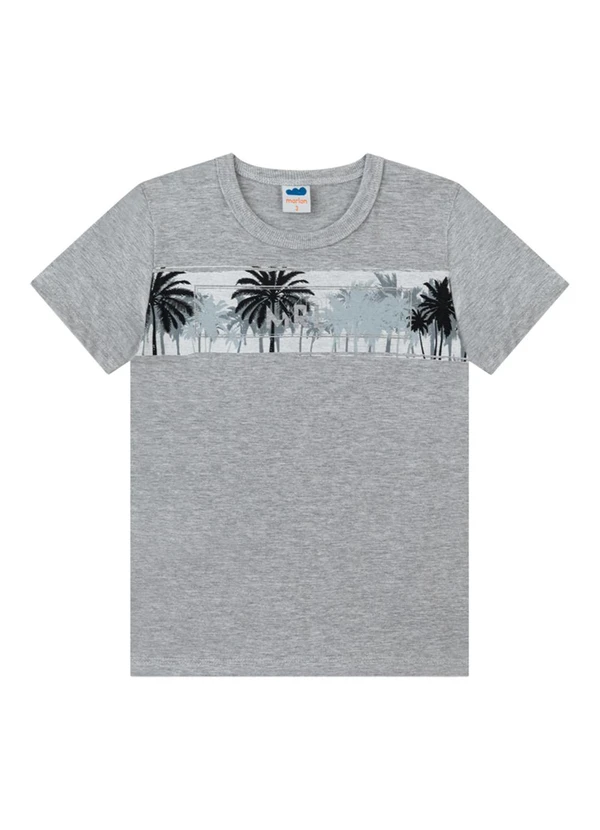 Marlan - Conjunto Camiseta e Bermuda em Moletinho Cinza 2