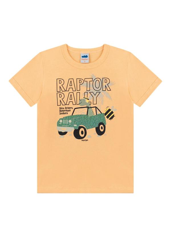 Marlan - Conjunto Camiseta e Bermuda em Moletinho Laranja 2