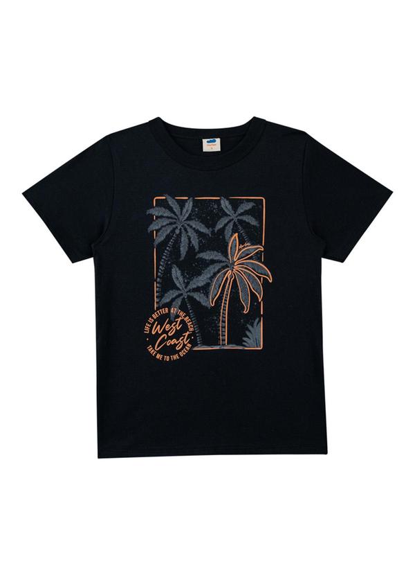 Marlan - Conjunto Camiseta e Bermuda em Moletinho Preto 1