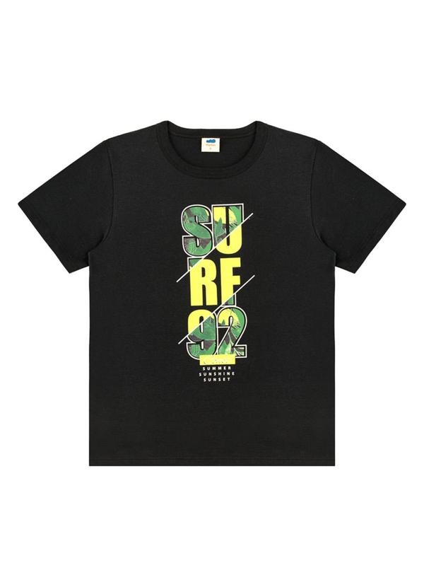 Marlan - Conjunto Camiseta e Bermuda em Moletinho Preto 3