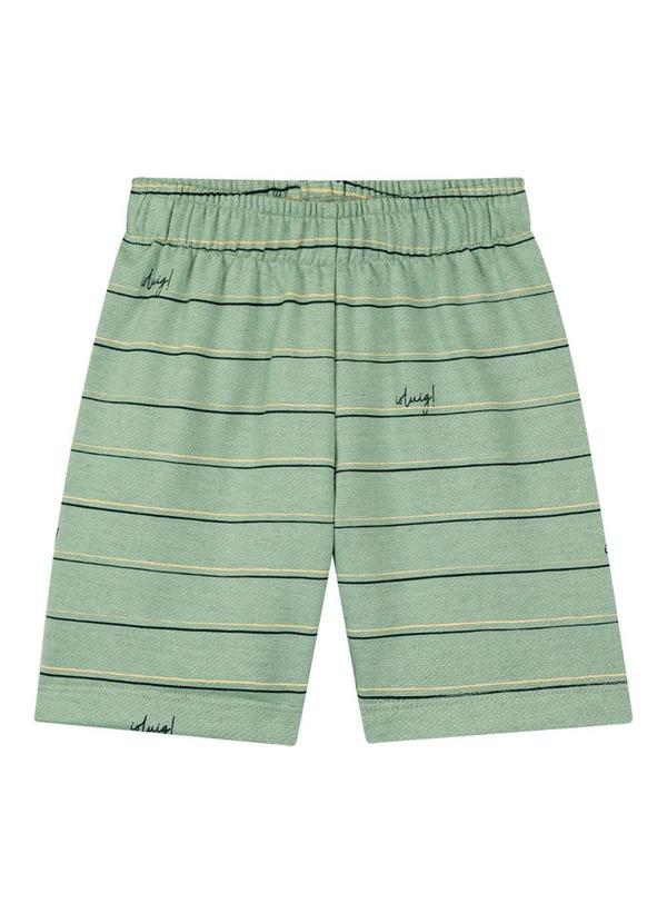 Ioluig - Conjunto Camiseta e Bermuda em Moletinho Verde 3
