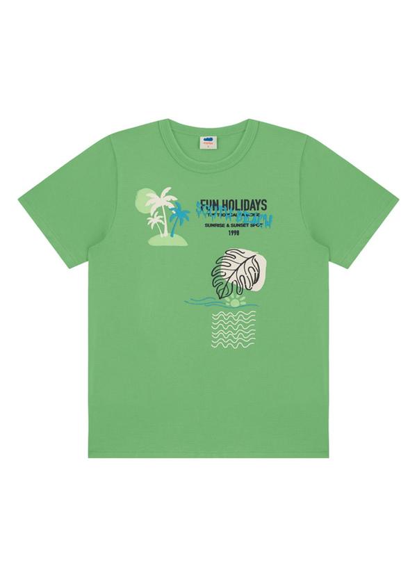 Marlan - Conjunto Camiseta e Bermuda em Moletinho Verde 2
