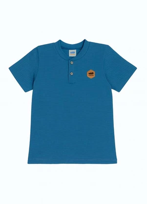 Marlan - Conjunto Camiseta e Bermuda em Sarja Azul - MARLAN