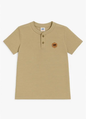 Marlan - Conjunto Camiseta e Bermuda em Sarja Bege - MARLAN