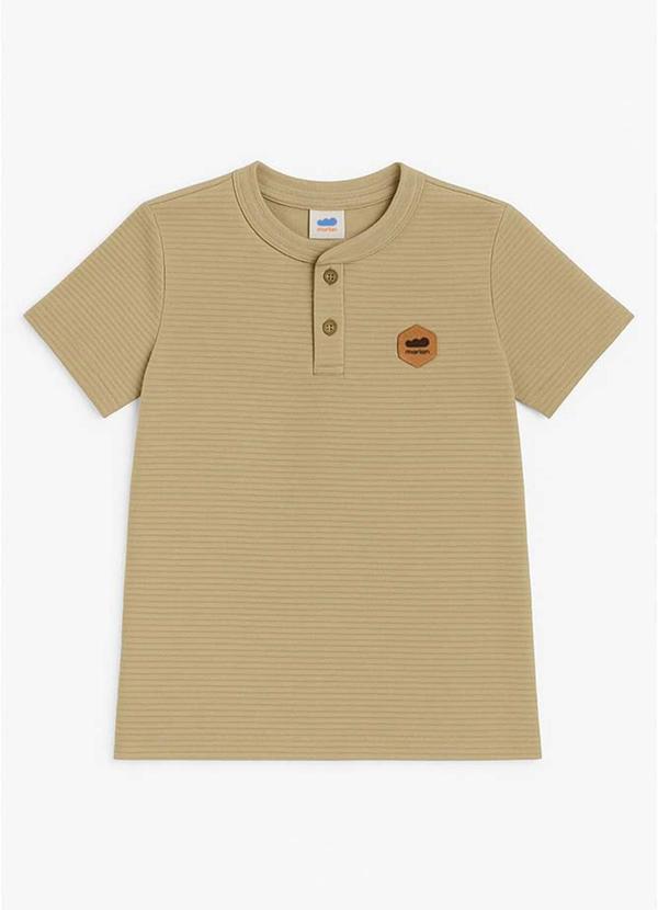 Marlan - Conjunto Camiseta e Bermuda em Sarja Bege 2