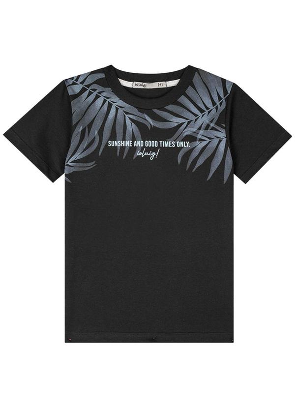 Ioluig - Conjunto Camiseta e Bermuda em Sarja Leve Preto 2