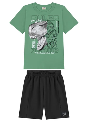 Marlan - Conjunto Camiseta e Bermuda Estampa Gel Verde - MARLAN