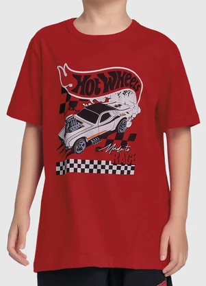 Fakini Kids - Conjunto Camiseta e Bermuda Hot Wheels Vermelho - FAKINI KIDS