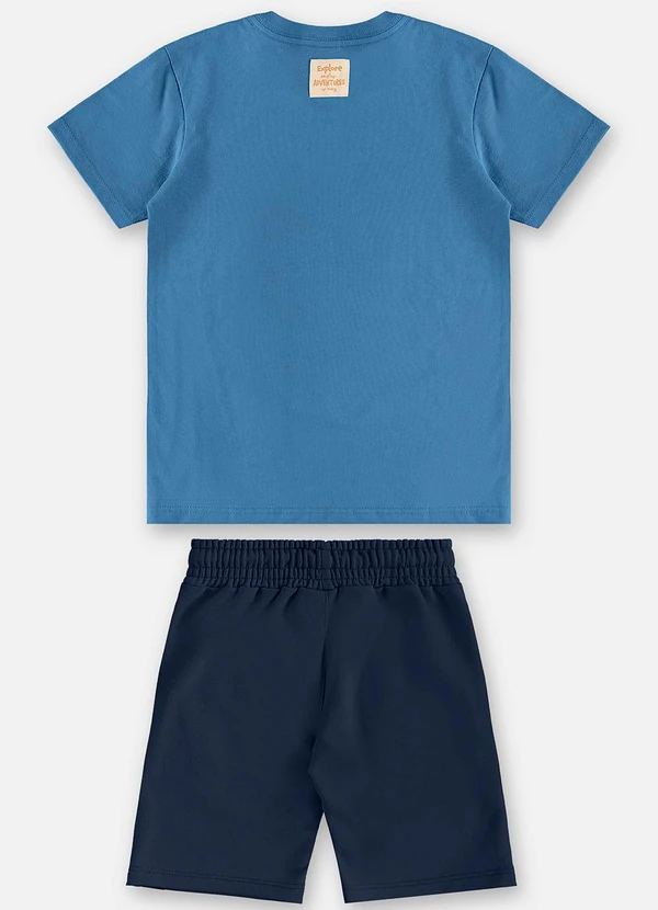 Up Baby - Conjunto Camiseta e Bermuda Infantil Azul 4