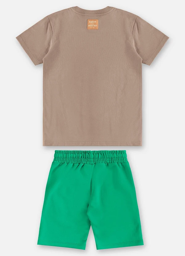 Up Baby - Conjunto Camiseta e Bermuda Infantil Bege 4