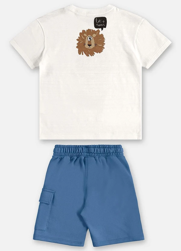 Up Baby - Conjunto Camiseta e Bermuda Infantil Bege 4