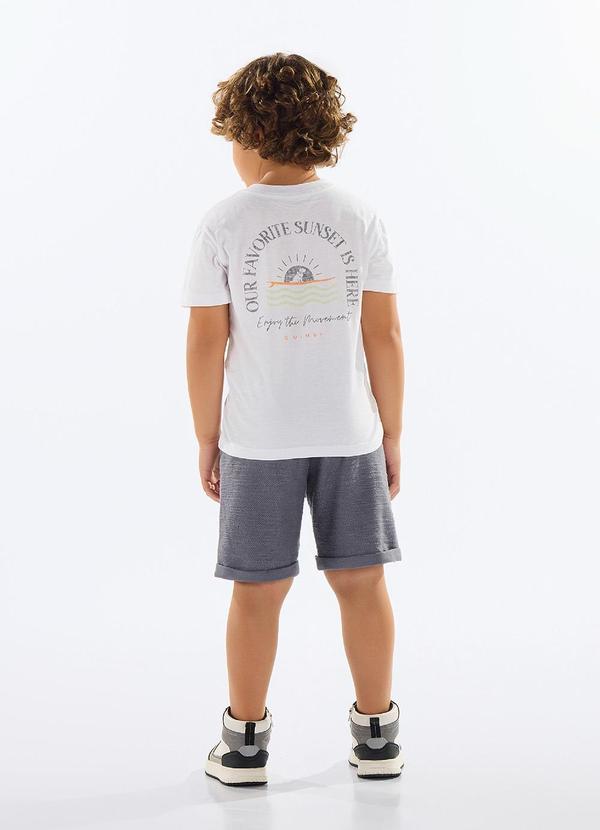 Quimby - Conjunto Camiseta e Bermuda Infantil Branco 2