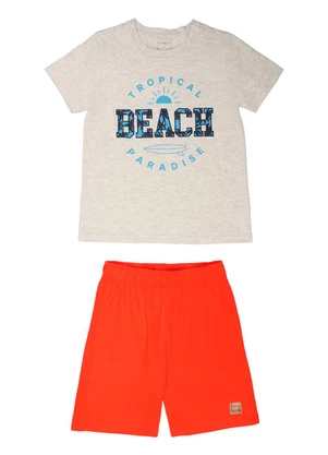 Tink Bink - Conjunto Camiseta e Bermuda Laranja - TINK BINK