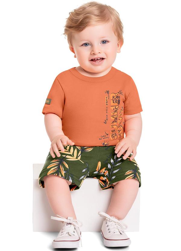 Bee Loop - Conjunto Camiseta e Bermuda Laranja
