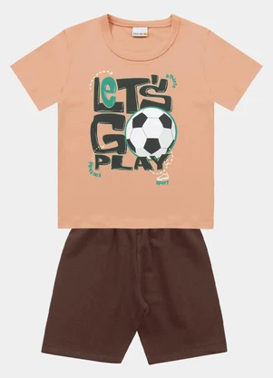 Fakini Kids - Conjunto Camiseta e Bermuda Laranja - FAKINI KIDS