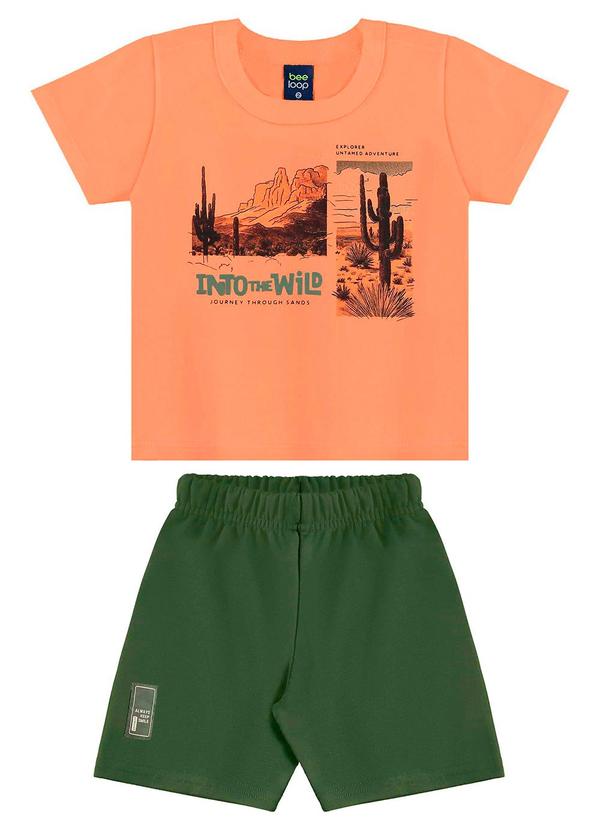 Bee Loop - Conjunto Camiseta e Bermuda Laranja