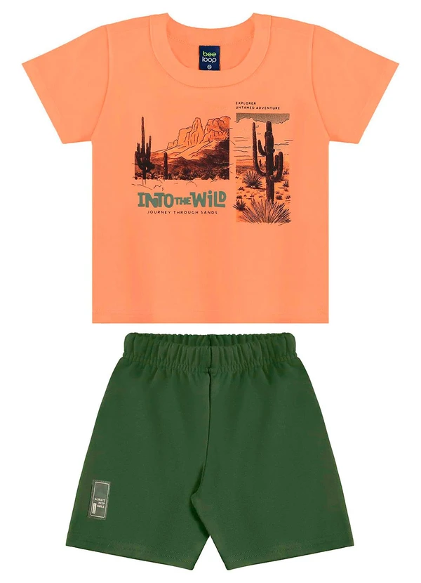 Bee Loop - Conjunto Camiseta e Bermuda Laranja 1