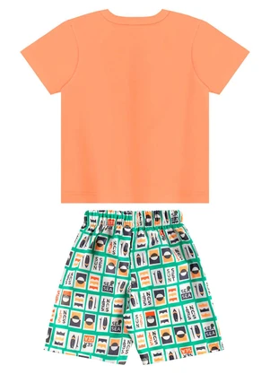 Bee Loop - Conjunto Camiseta e Bermuda Laranja - BEE LOOP