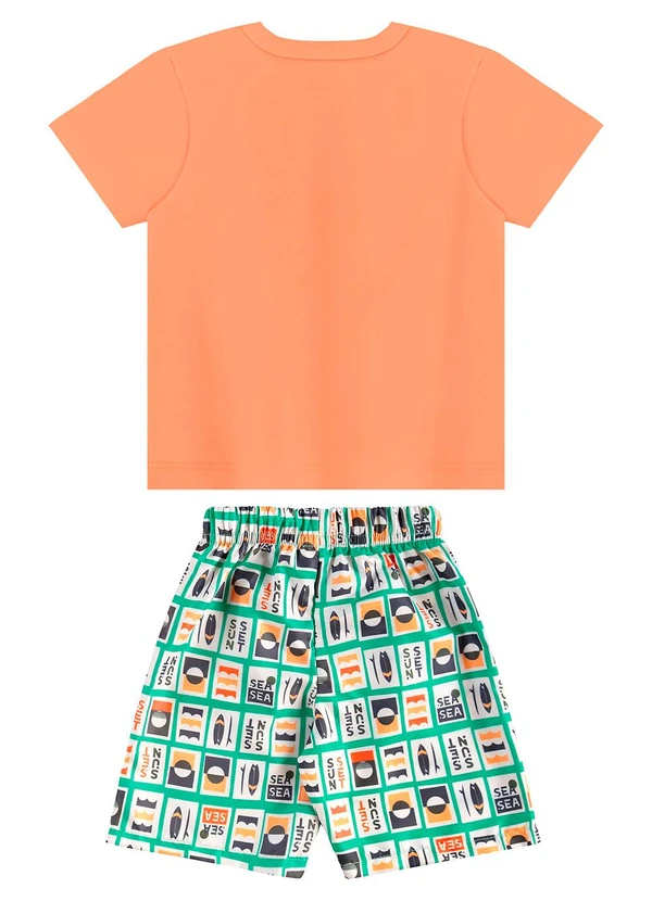 Bee Loop - Conjunto Camiseta e Bermuda Laranja 2
