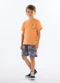 Quimby - Conjunto Camiseta e Bermuda Azul - variação: Laranja