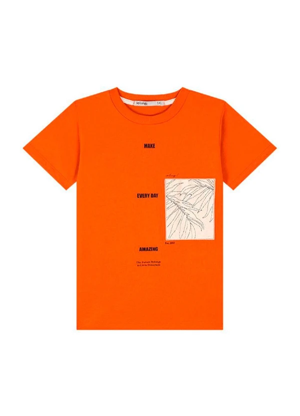 Ioluig - Conjunto Camiseta e Bermuda Linho Laranja 2