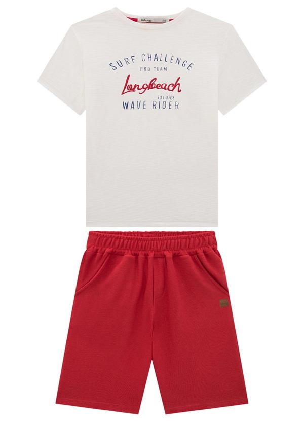 Ioluig - Conjunto Camiseta e Bermuda Longbeach Vermelho