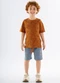 Up Baby - Conjunto Camiseta e Bermuda Marrom - variação: Marrom