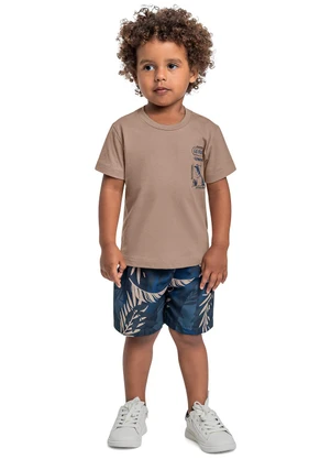 Bee Loop - Conjunto Camiseta e Bermuda Marrom - BEE LOOP