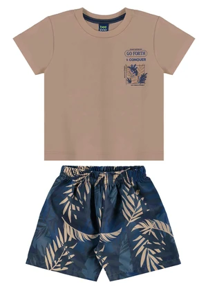 Bee Loop - Conjunto Camiseta e Bermuda Marrom - BEE LOOP