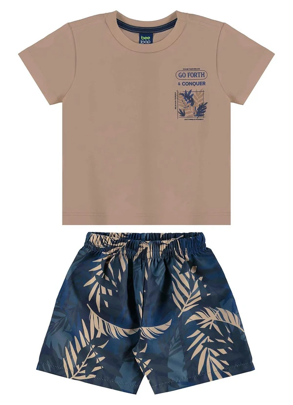 Bee Loop - Conjunto Camiseta e Bermuda Marrom 2