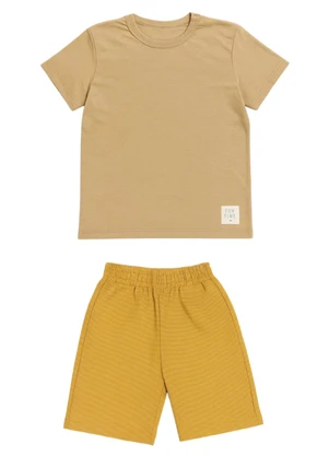 Marlan - Conjunto Camiseta e Bermuda Marrom - MARLAN