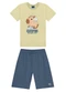 Ddk - Conjunto Camiseta e Bermuda Laranja - variação: Marrom