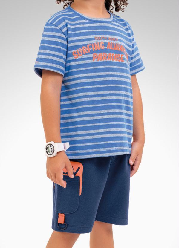 Playground - Conjunto Camiseta e Bermuda Menino Azul