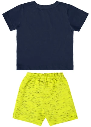 Guloseima - Conjunto Camiseta e Bermuda Menino Azul - GULOSEIMA