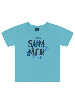 Conjunto Camiseta e Bermuda Menino Bee Loop Azul - BEE LOOP