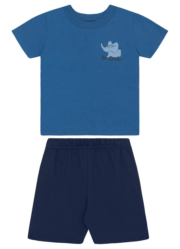 Bee Loop - Conjunto Camiseta e Bermuda Menino Bee Loop Azul