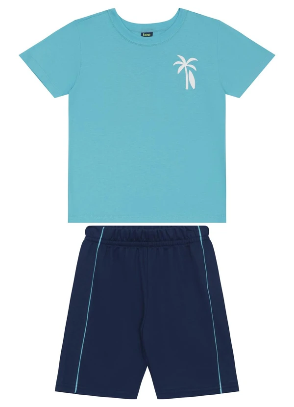 Bee Loop - Conjunto Camiseta e Bermuda Menino Bee Loop Azul