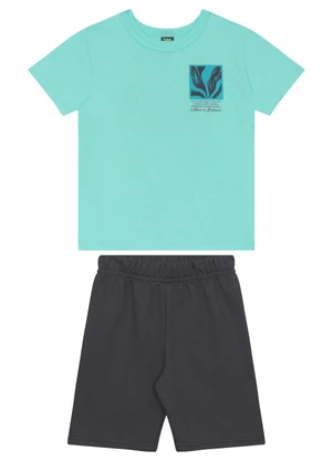 Conjunto Camiseta e Bermuda Menino Bee Loop Azul - BEE LOOP