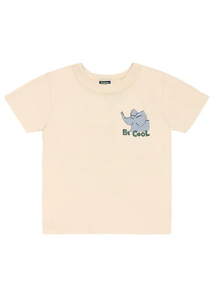 Conjunto Camiseta e Bermuda Menino Bee Loop Bege - BEE LOOP