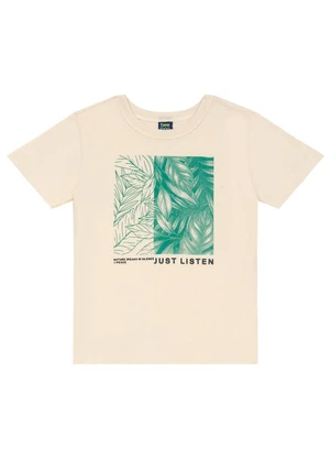 Conjunto Camiseta e Bermuda Menino Bee Loop Bege - BEE LOOP