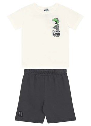 Conjunto Camiseta e Bermuda Menino Bee Loop Branco - BEE LOOP