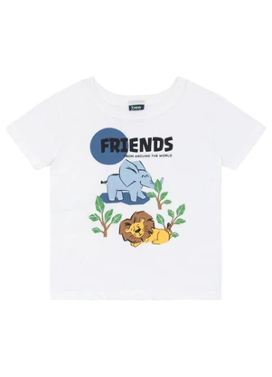 Conjunto Camiseta e Bermuda Menino Bee Loop Branco - BEE LOOP